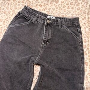 BK Jeans Womens Black Denim Utility Pants Relaxed Fit Size Unknown